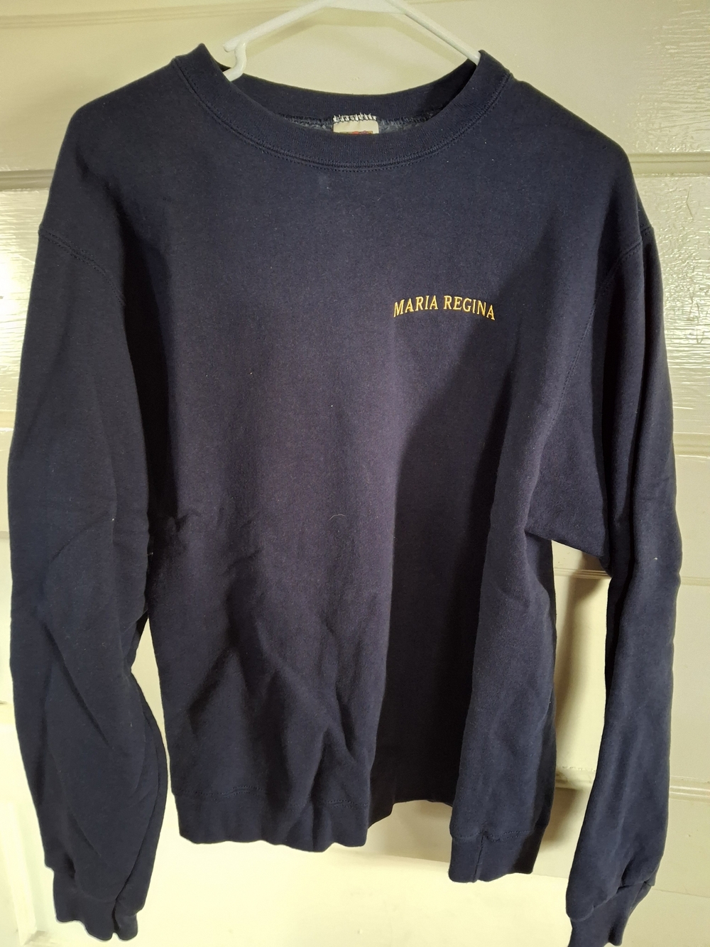Vintage Maria Regina Fruit of the Loom Navy Sweatshirt Size Medium CFD139